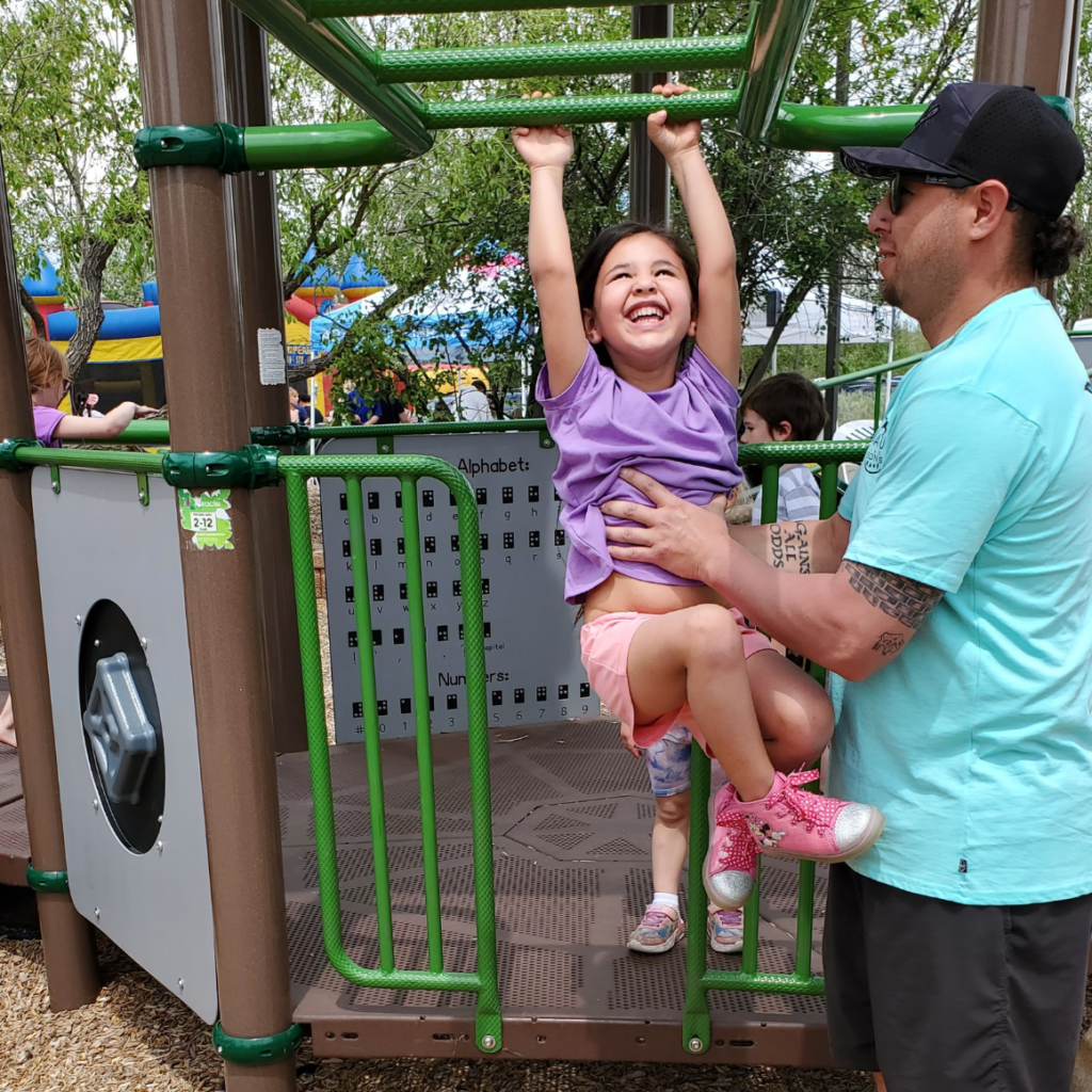 Play on the Piney Creek Hollow Park Playground