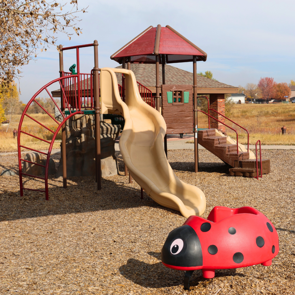 Toll Gate Park Playground | playground and slides behind a ladybug feature