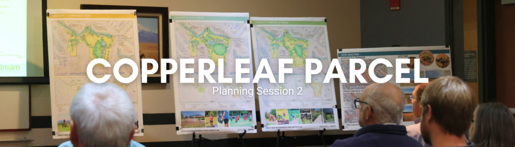 Park concepts presented at copperleaf parcel planning session 2