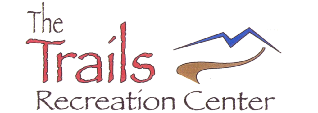 The Trails Recreation Center Logo of a path with mountains