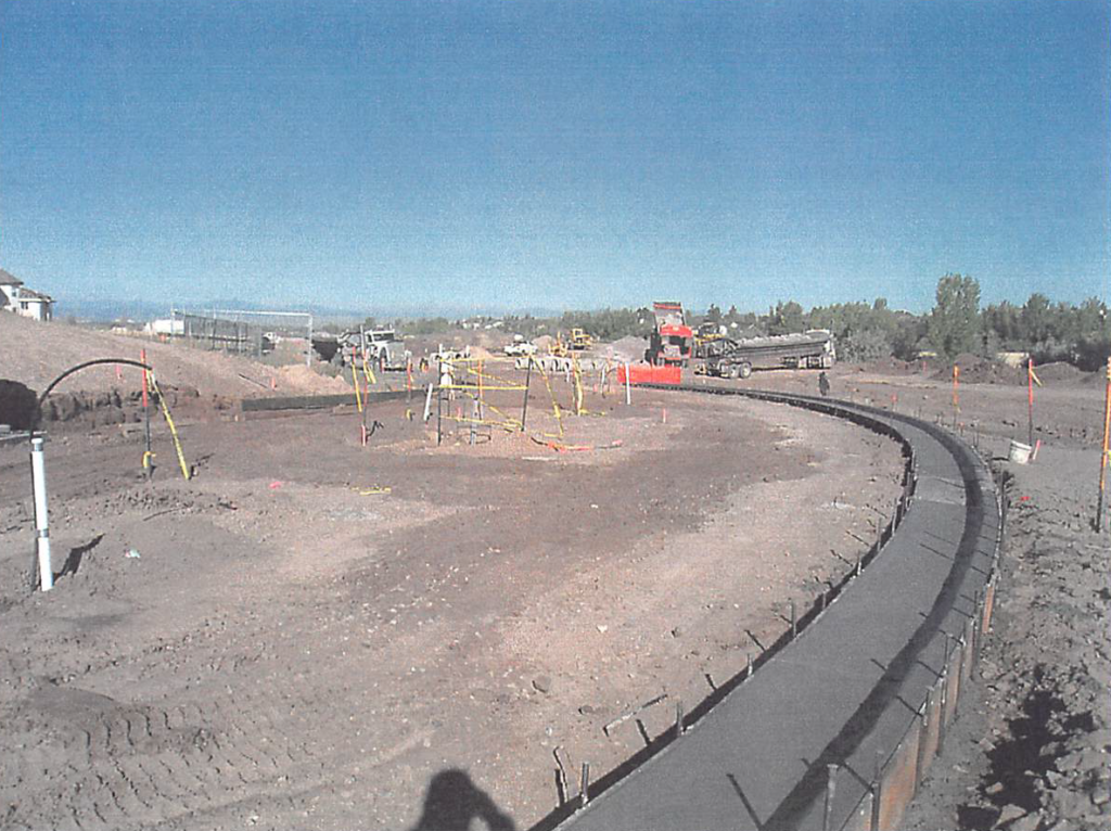 September 2003 Construction Pictures: curb and gutter installation