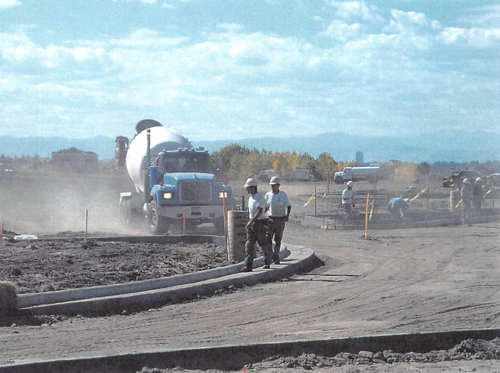 October 2003 Construction Pictures: curb and gutter placement continues