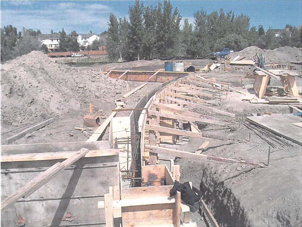 September 2003 Construction Pictures: foundation forming and rebar placement