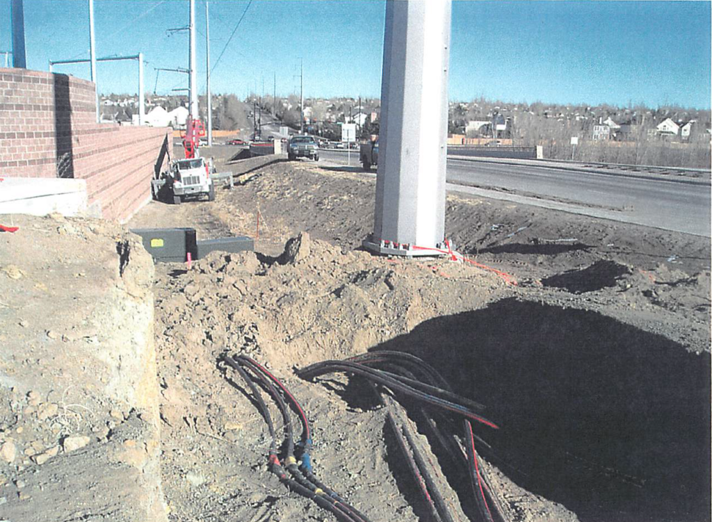 January 2004 Location of IREA conductions and vault will require modification of landscaping and retaining walls around IREA station enclosure