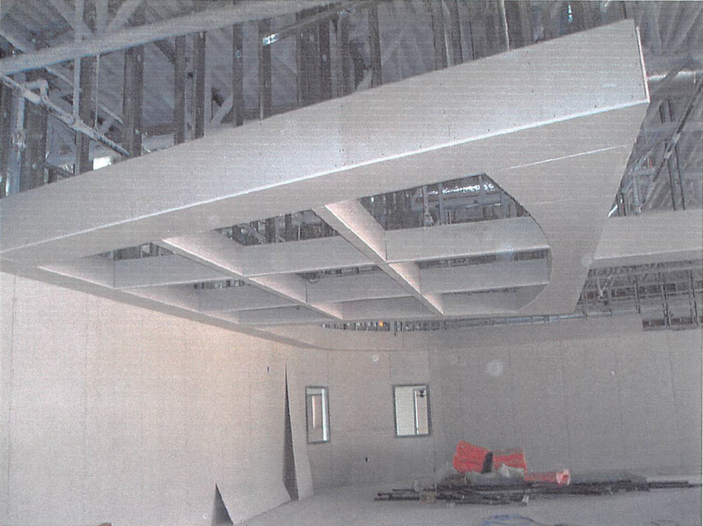 April 2004 | Second floor Aerobics Room drywall ceiling in progress