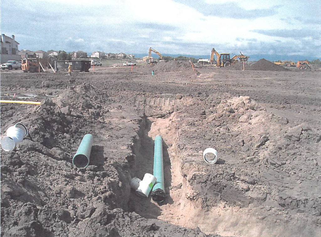 September 2003 Construction Pictures: water line main installation