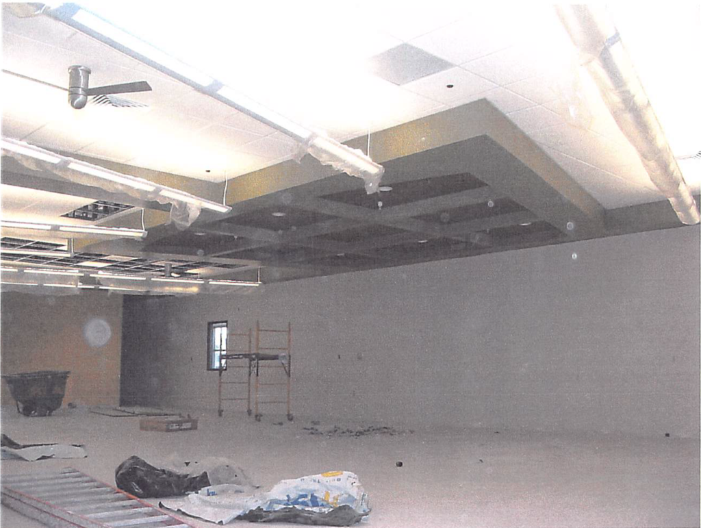 July 2004 | Aerobics Room ceiling nearly complete