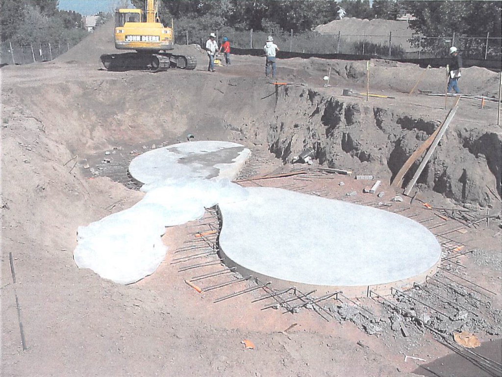 July 2004 | Bowl area base slab poured