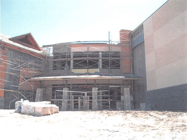 May 2004 | Exterior synthetic stone and EFIS installation in progress fitness area