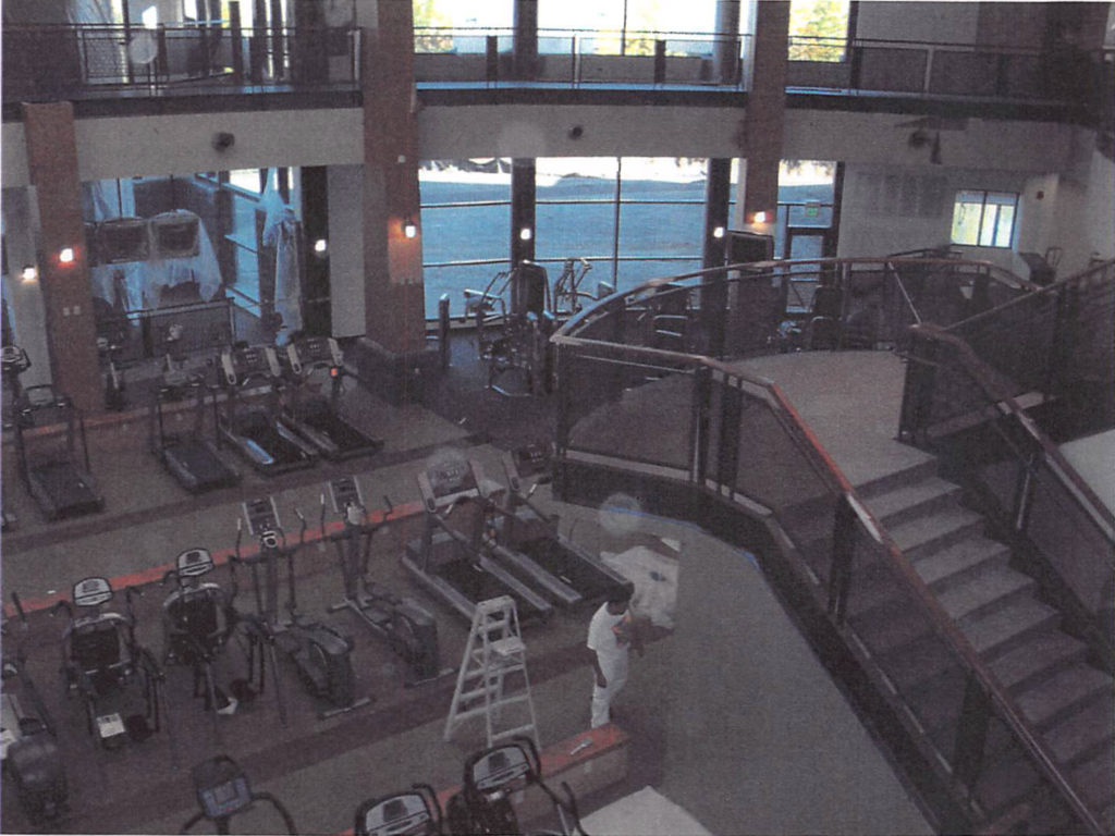 September 2004 | Fitness equipment installation in progress