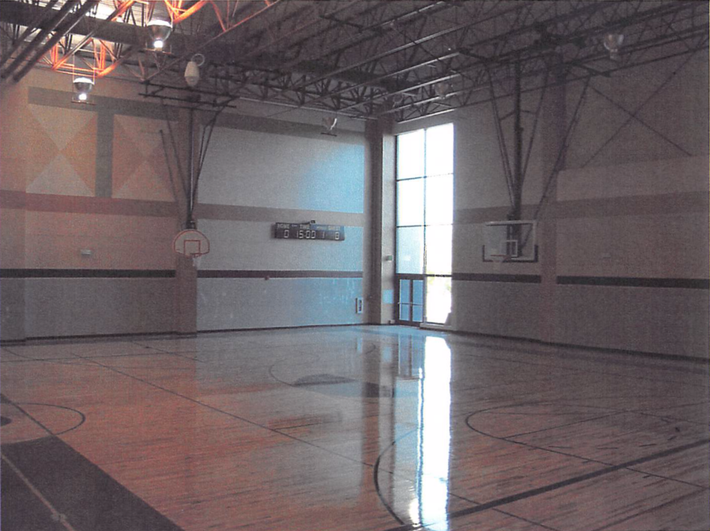 September 2004 | Gym wood floor completed