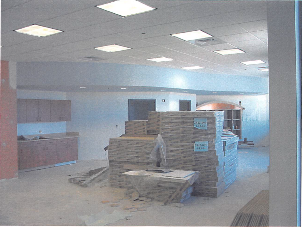 June 2004 | Kids area ceiling, lights, paint, and cabinetry in progress