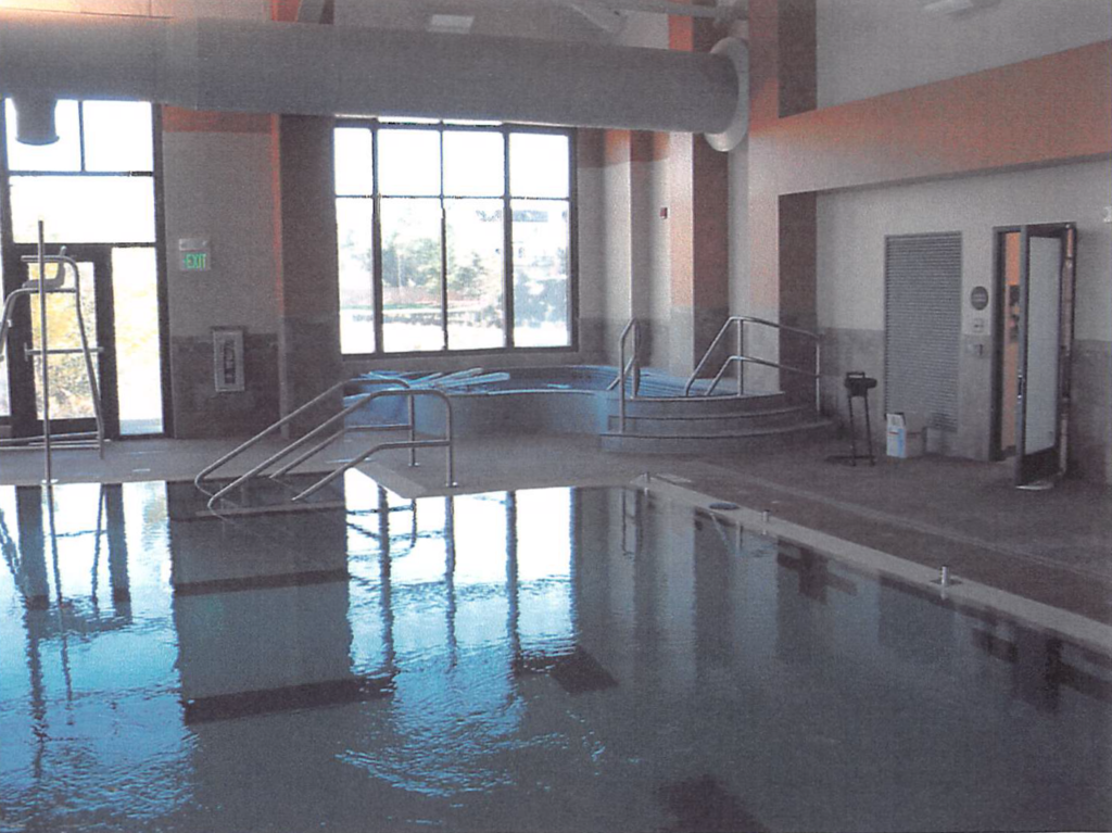 September 2004 | Lap pool and whirlpool filled with water