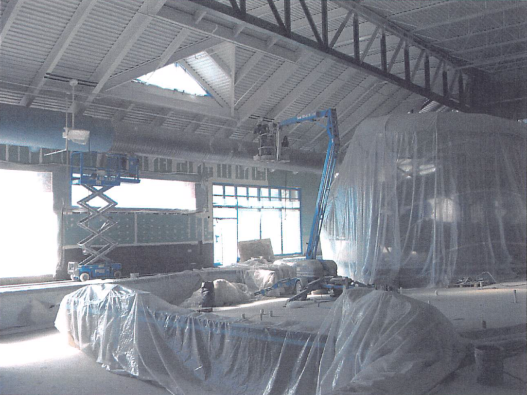 June 2004 | Leisure Pool ceiling painting in progress