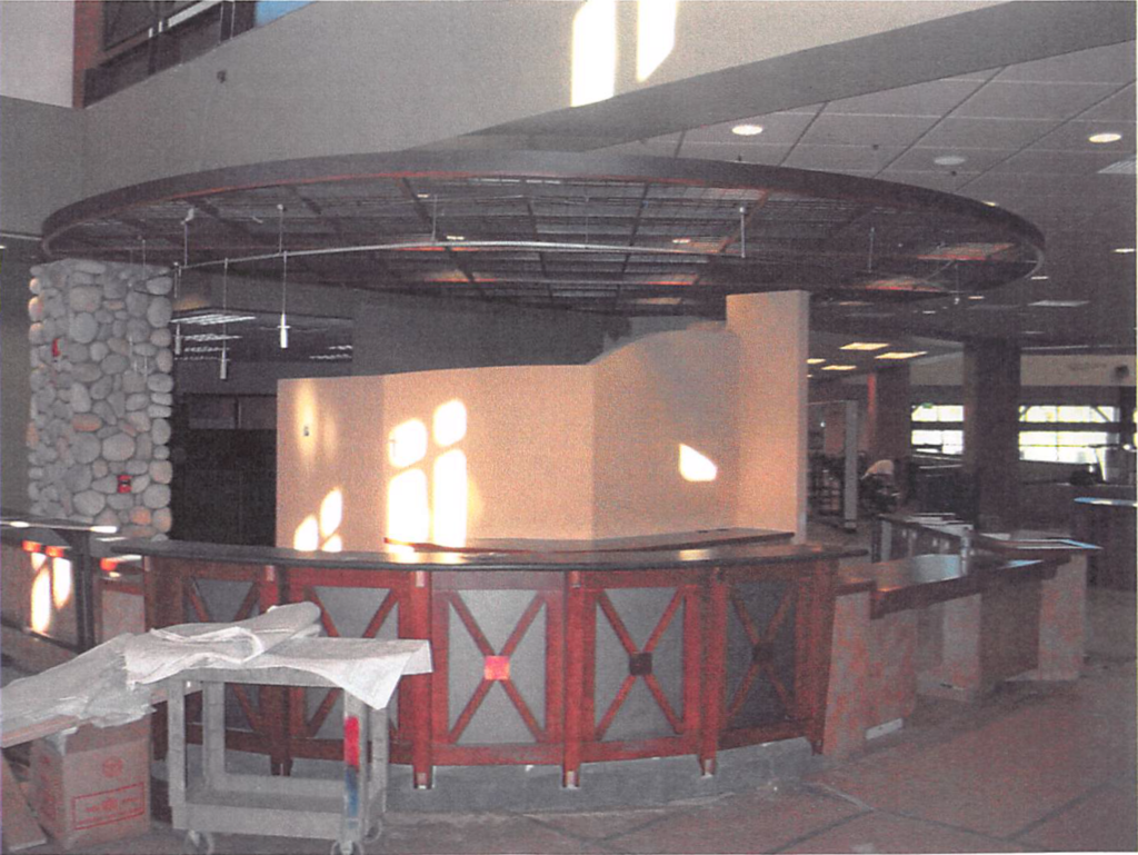 September 2004 | Main reception desk installation nearly complete