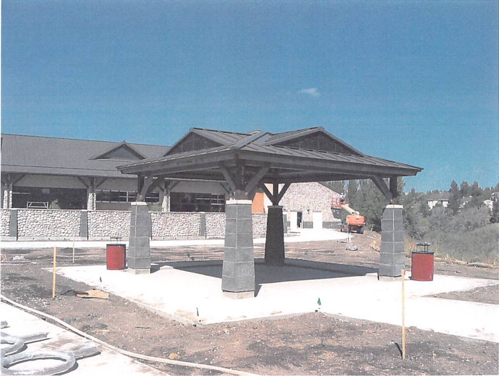 August 2004 | Picnic shelter nearly complete