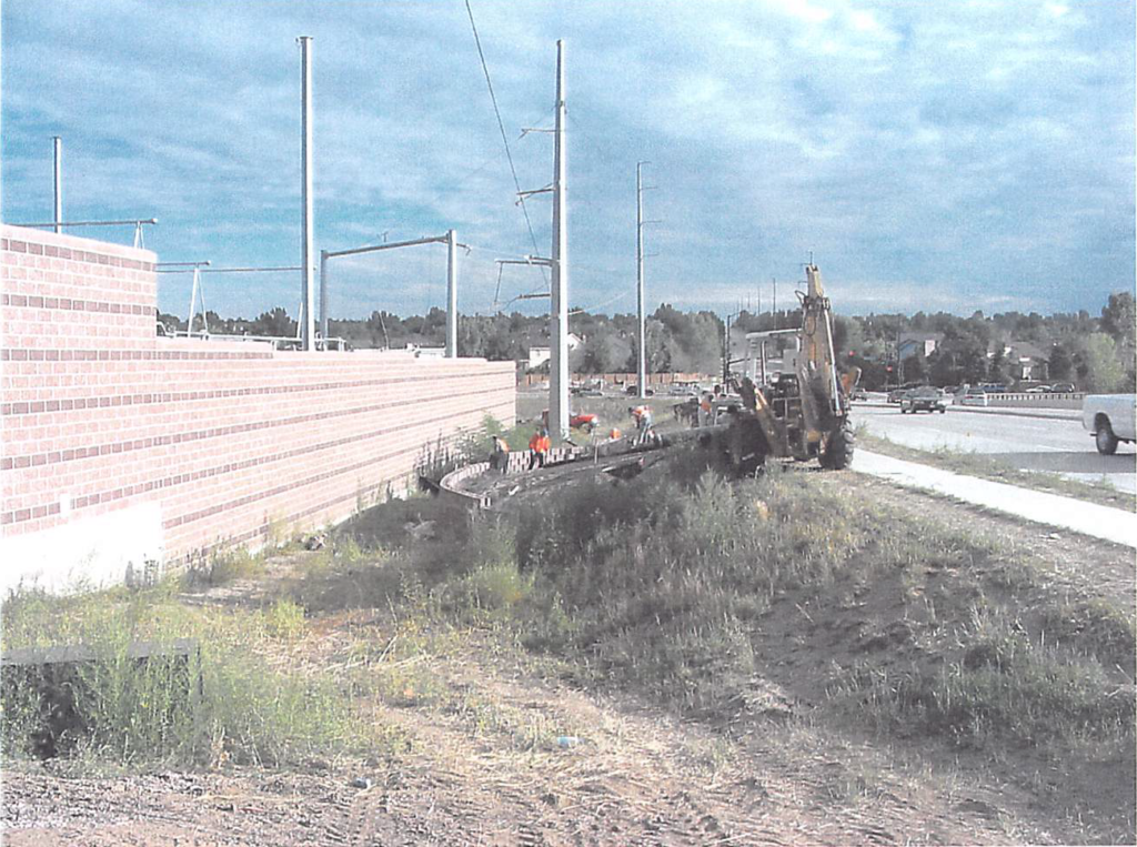 July 2004 | Retaining walls in progress for electronic monument sign on Buckley Avenue