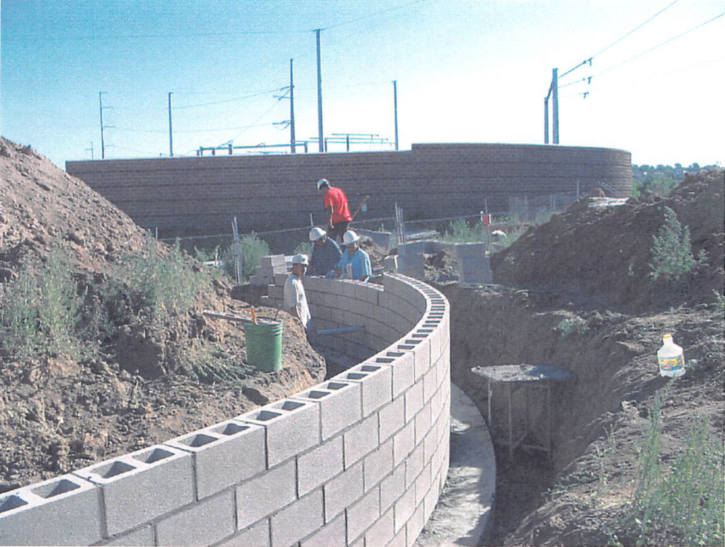 June 2004 | Site walls in progress at Lake Avenue entrance