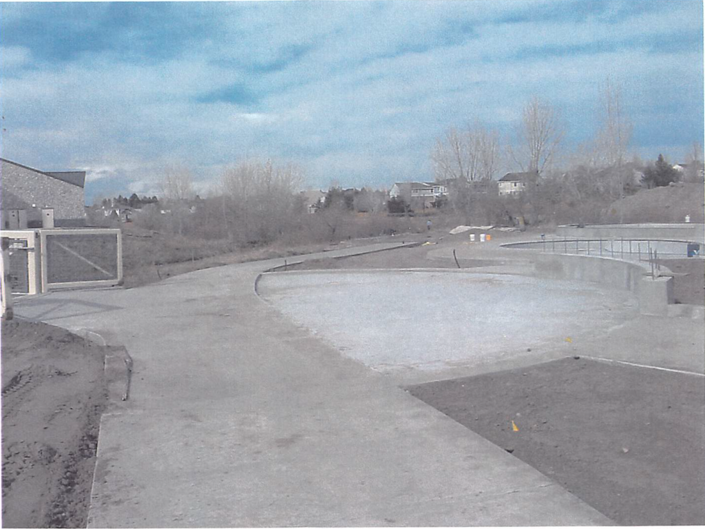 October 2004 | Skatepark entrance from bridge ready for brick paver installation