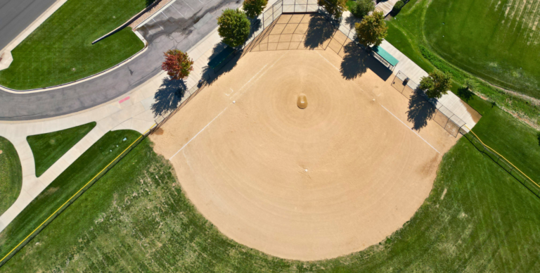 TPRD Softball and Baseball Fields Blog | Drone image of one of Spring Creek Park's baseball field